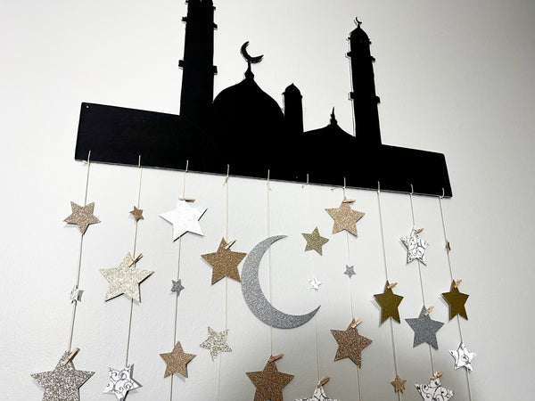 DIY Ramadan Decor: How to make a 30 Days of Good Deeds Star Wall for Only $10