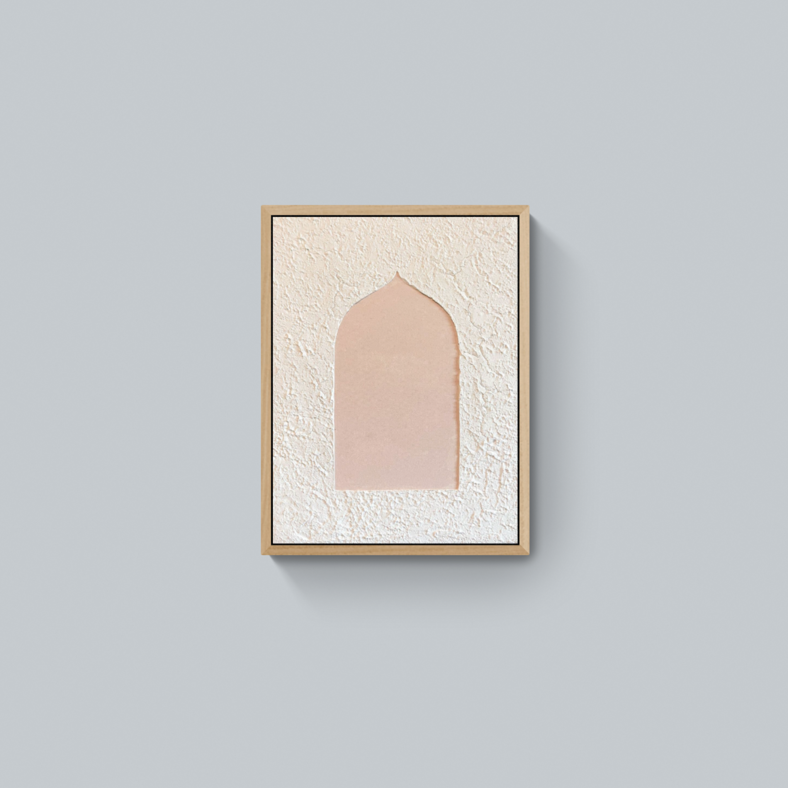Light Pink Abstract Mosque | Textured Art on Canvas – Knot Just Invites