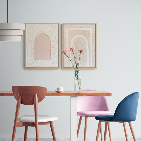 Light Pink Abstract Mosque | Textured Art on Canvas