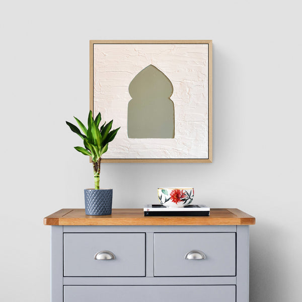 Sage Abstract Mosque | Textured Art on Canvas